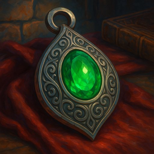 Illustration de Amulette de la Sagesse Émeraude - Amulette