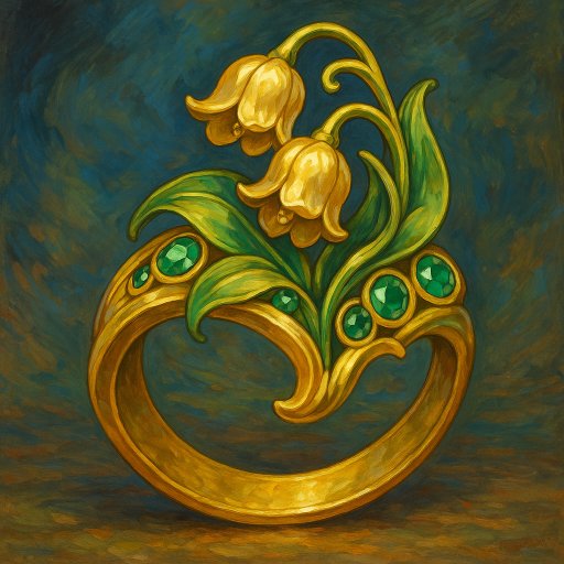 Illustration de Bague de Clochette de Muguet - Anneau