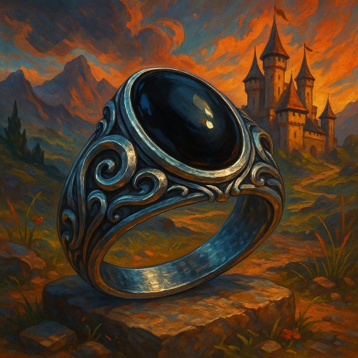 Illustration de bague d'onyx - Anneau