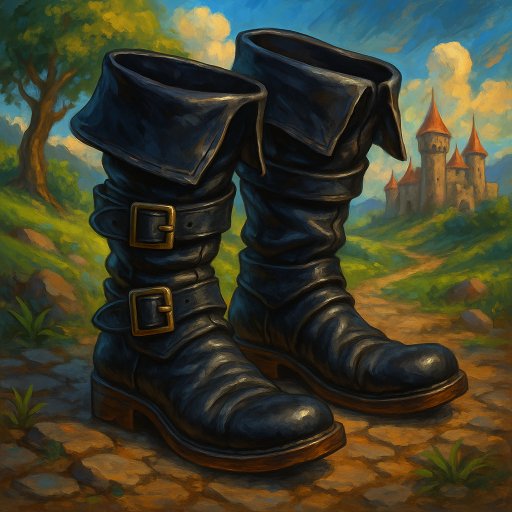 Illustration de bottes de voyage en cuir noir - Chaussures