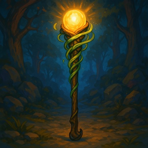 Illustration de Bâton de lumière étincelant - Bâton