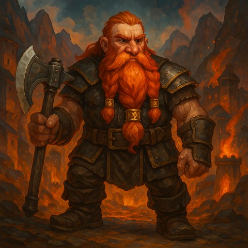 Portrait de Grondor Barbe-de-Feu - Nain