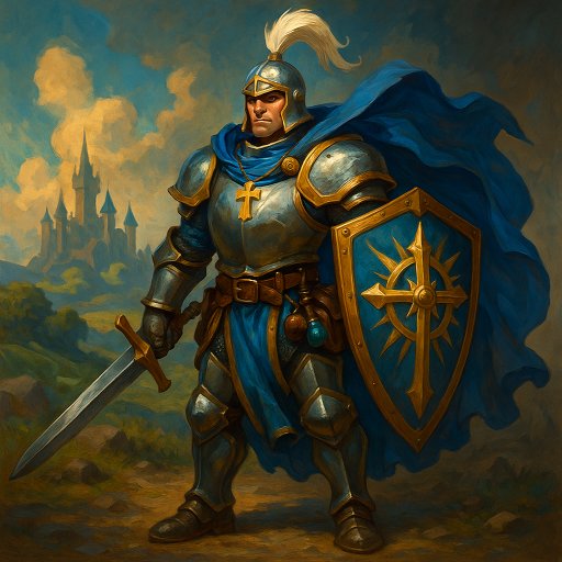 Portrait de Sir Bertrand le Juste - Paladin