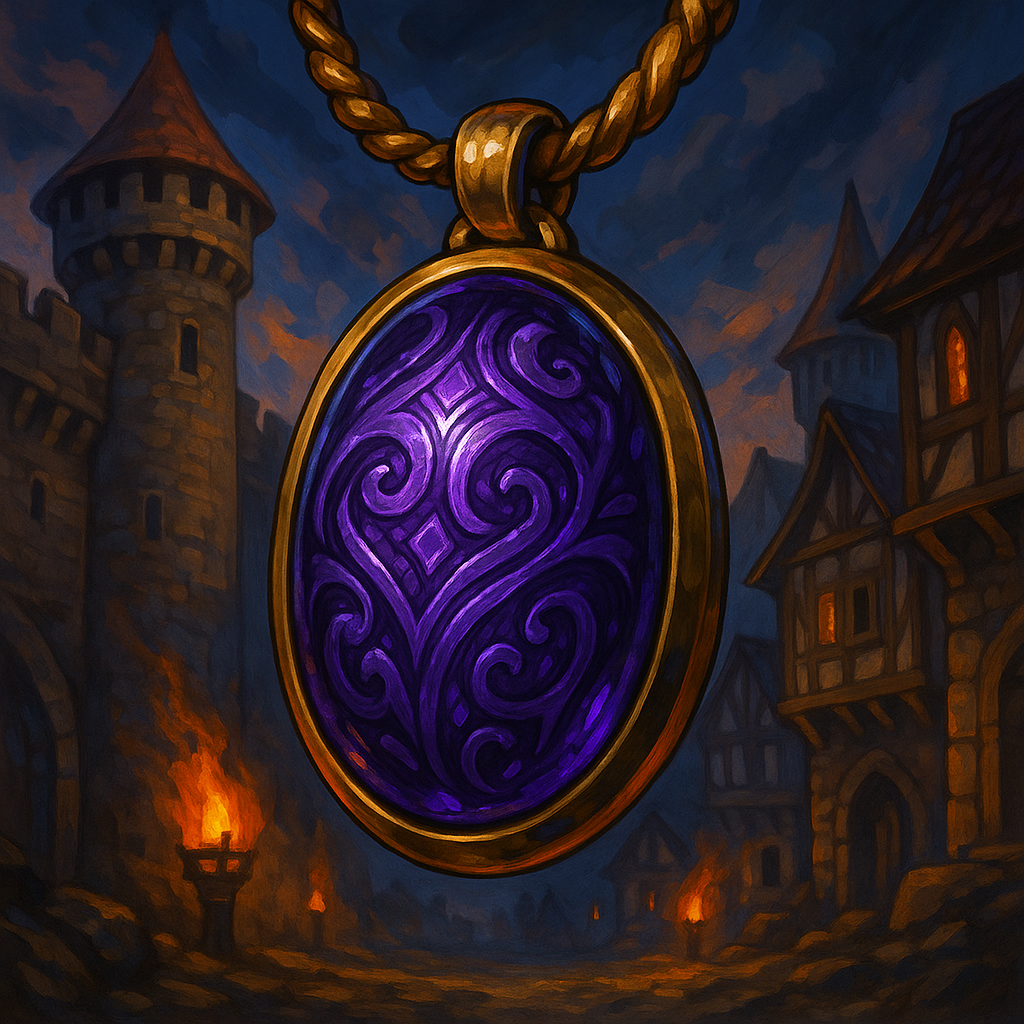 Illustration de amulette d'améthyste - Amulette