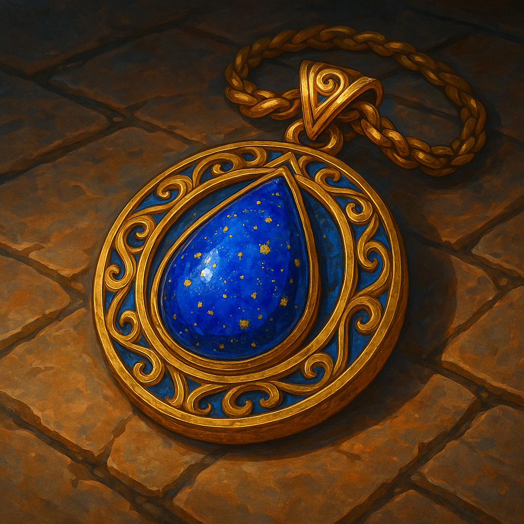 Illustration de amulette de lapis-lazuli - Amulette
