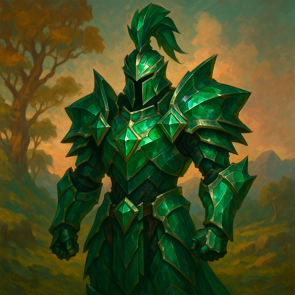 Illustration de armure d'emeraude - Armure