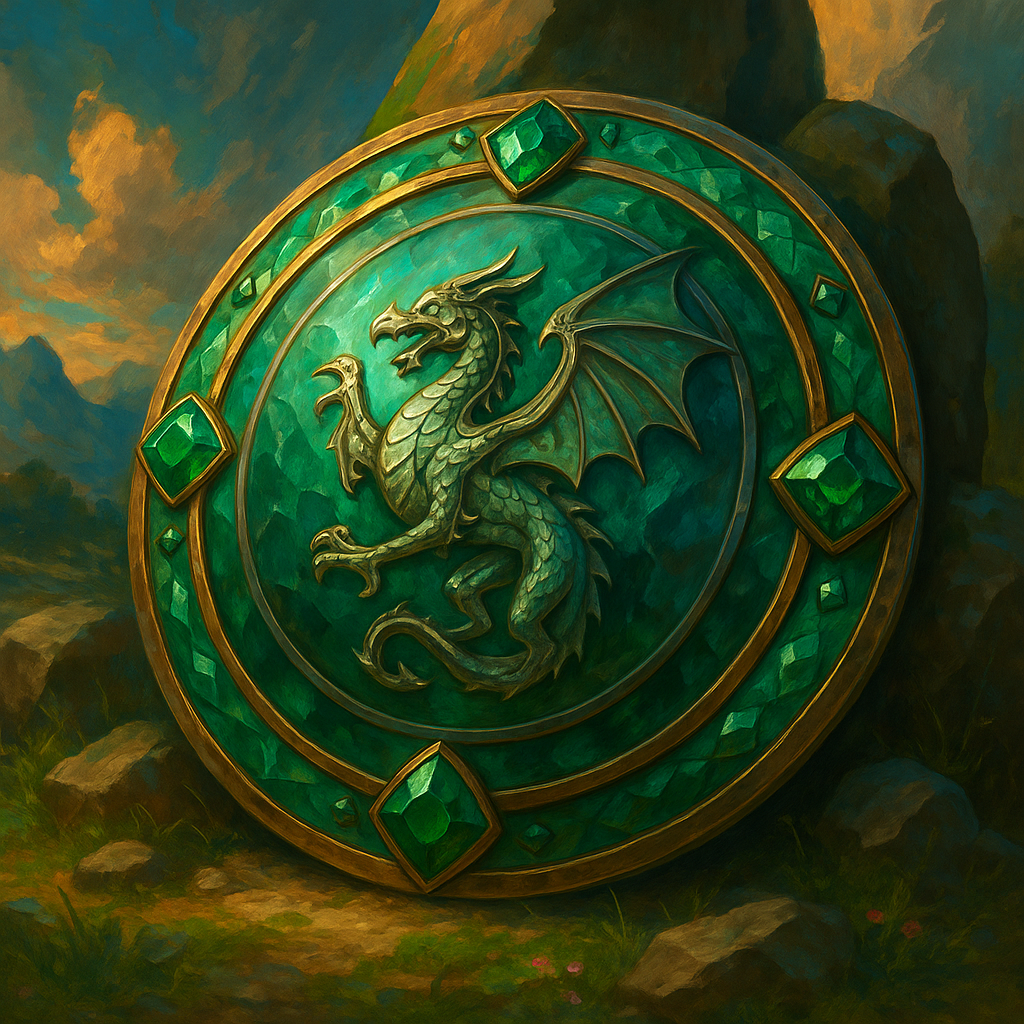 Illustration de bouclier d'emeraude - Bouclier