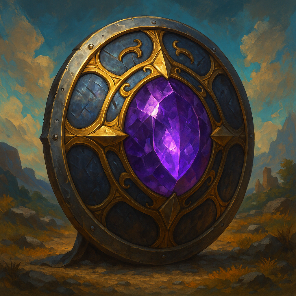 Illustration de bouclier d'améthyste - Bouclier