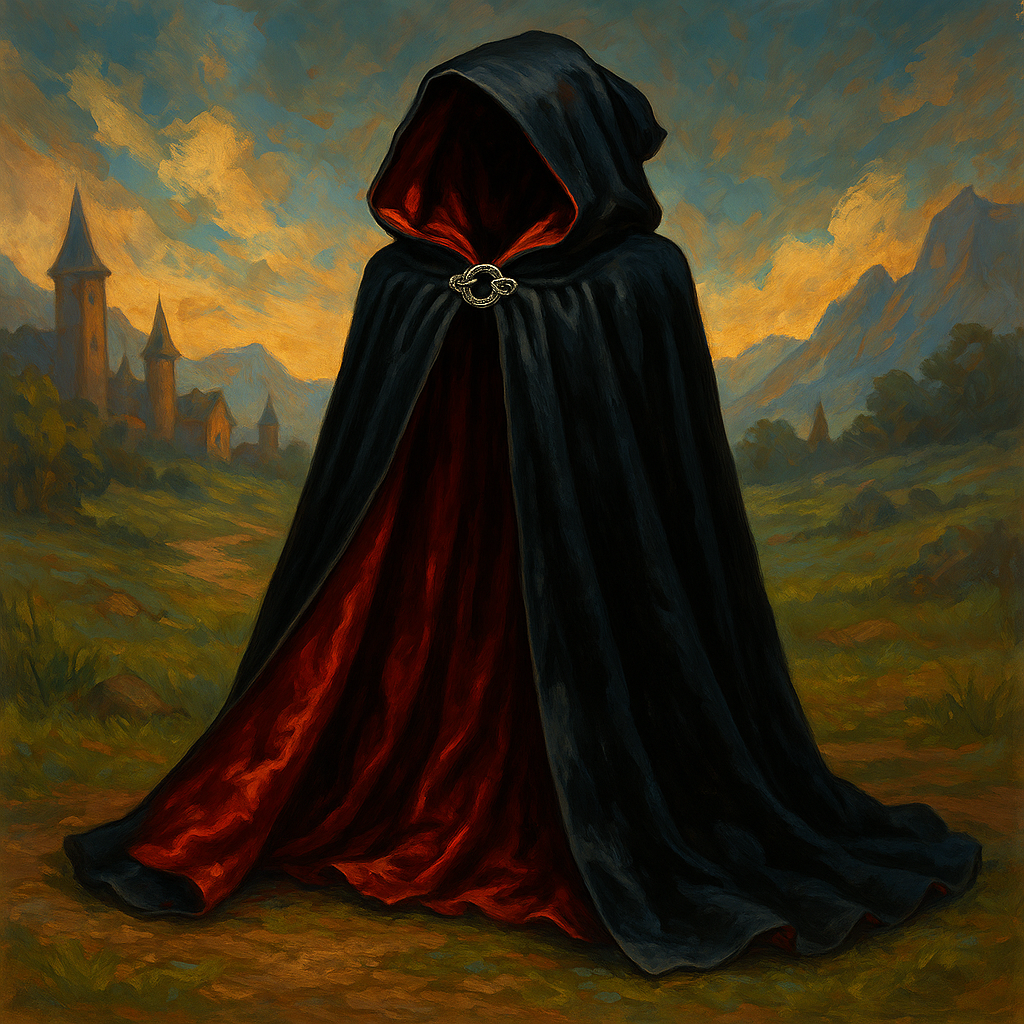 Illustration de Cape de Velours Noir - Cape