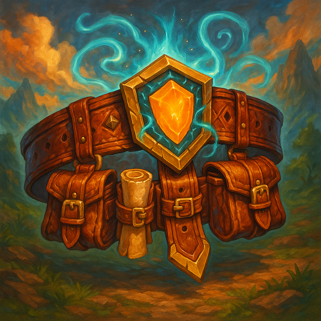 Illustration de Ceinture Magique de Force et Protection - Ceinture