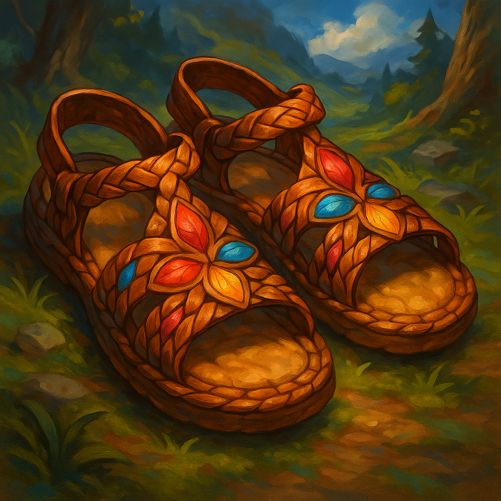 Illustration de Sandales Tressées de Floraison - Chaussures