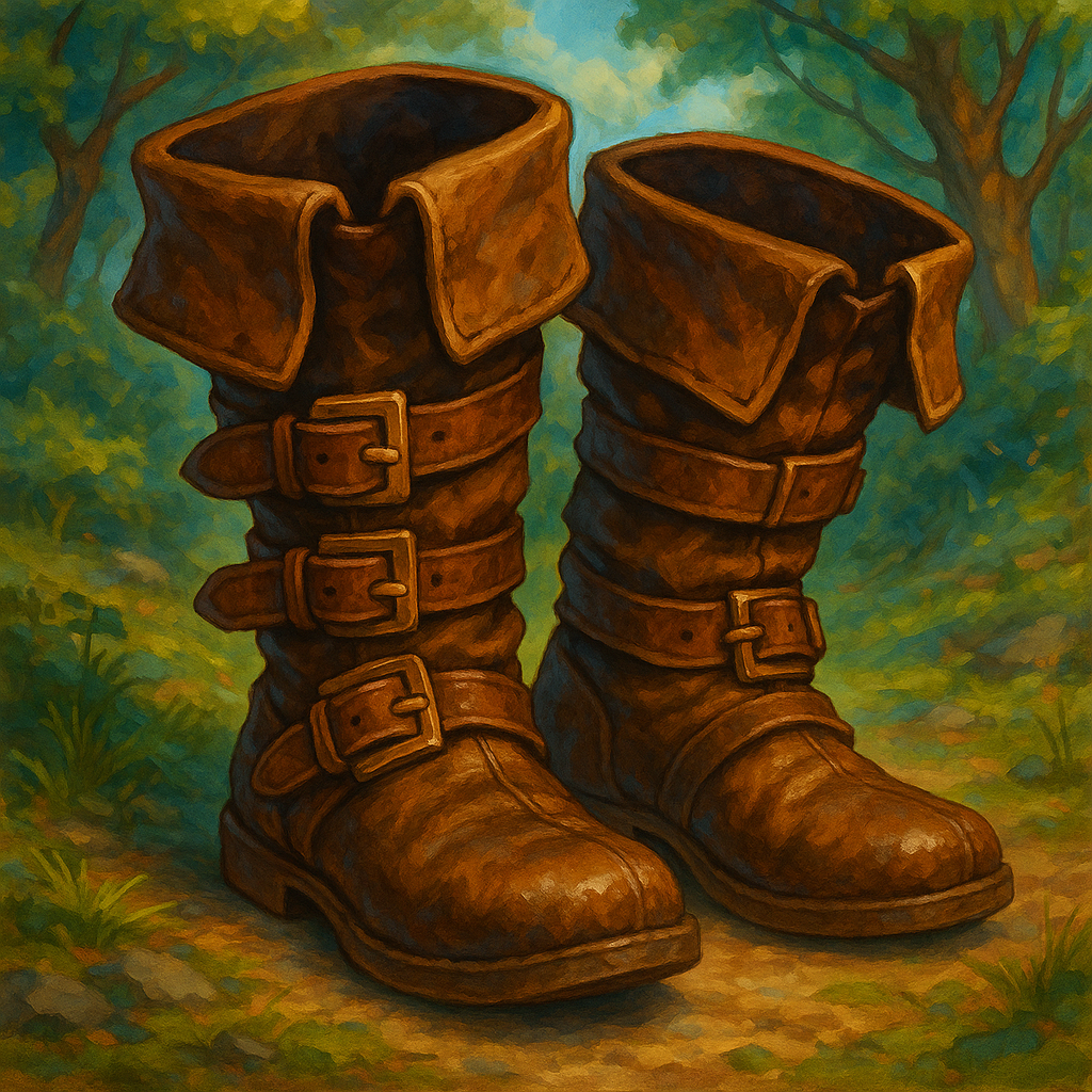 Illustration de bottes en cuir de daim - Chaussures