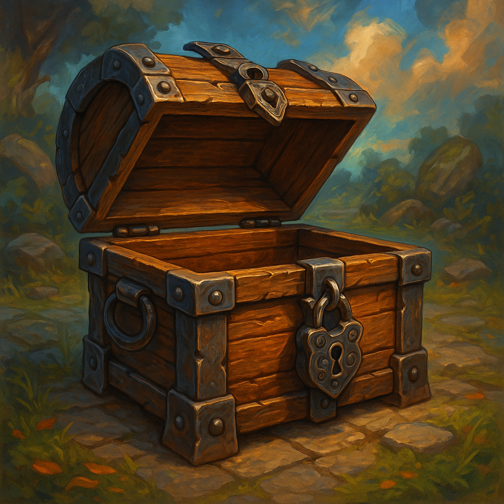 Illustration de coffre d'aventurier - Coffre