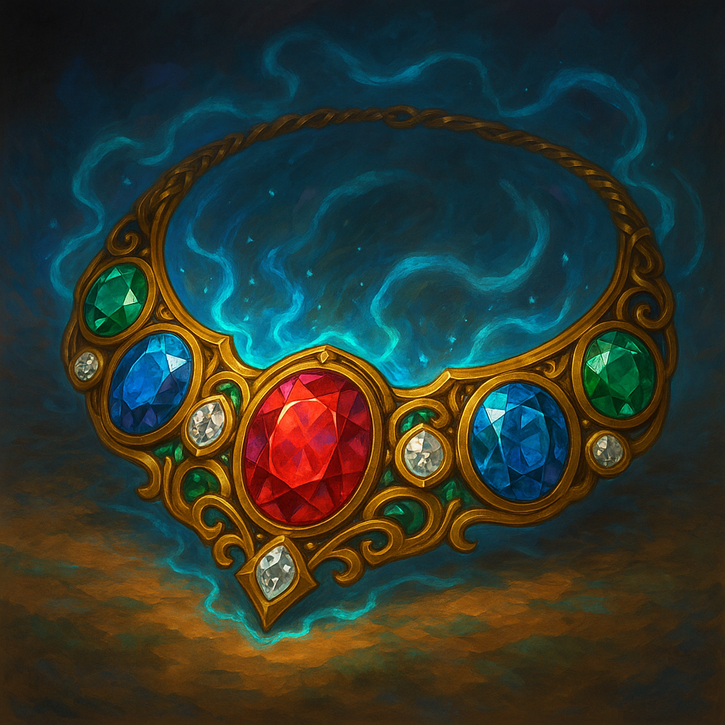 Illustration de collier de pierres précieuses - Collier