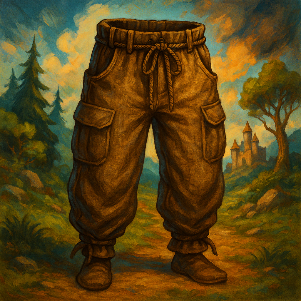 Illustration de Pantalon de lin brun - Pantalon