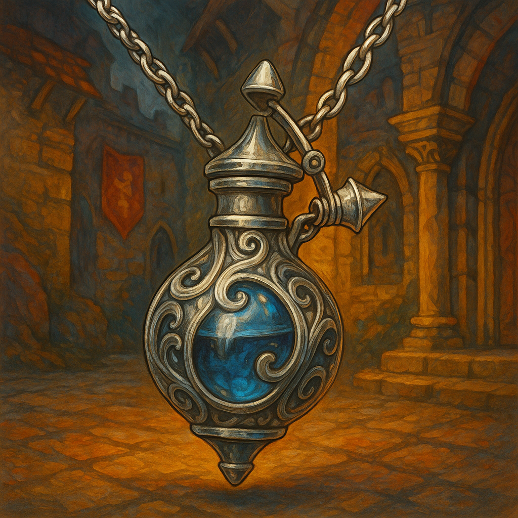 Illustration de Pendentif en forme de flacon - Pendentif