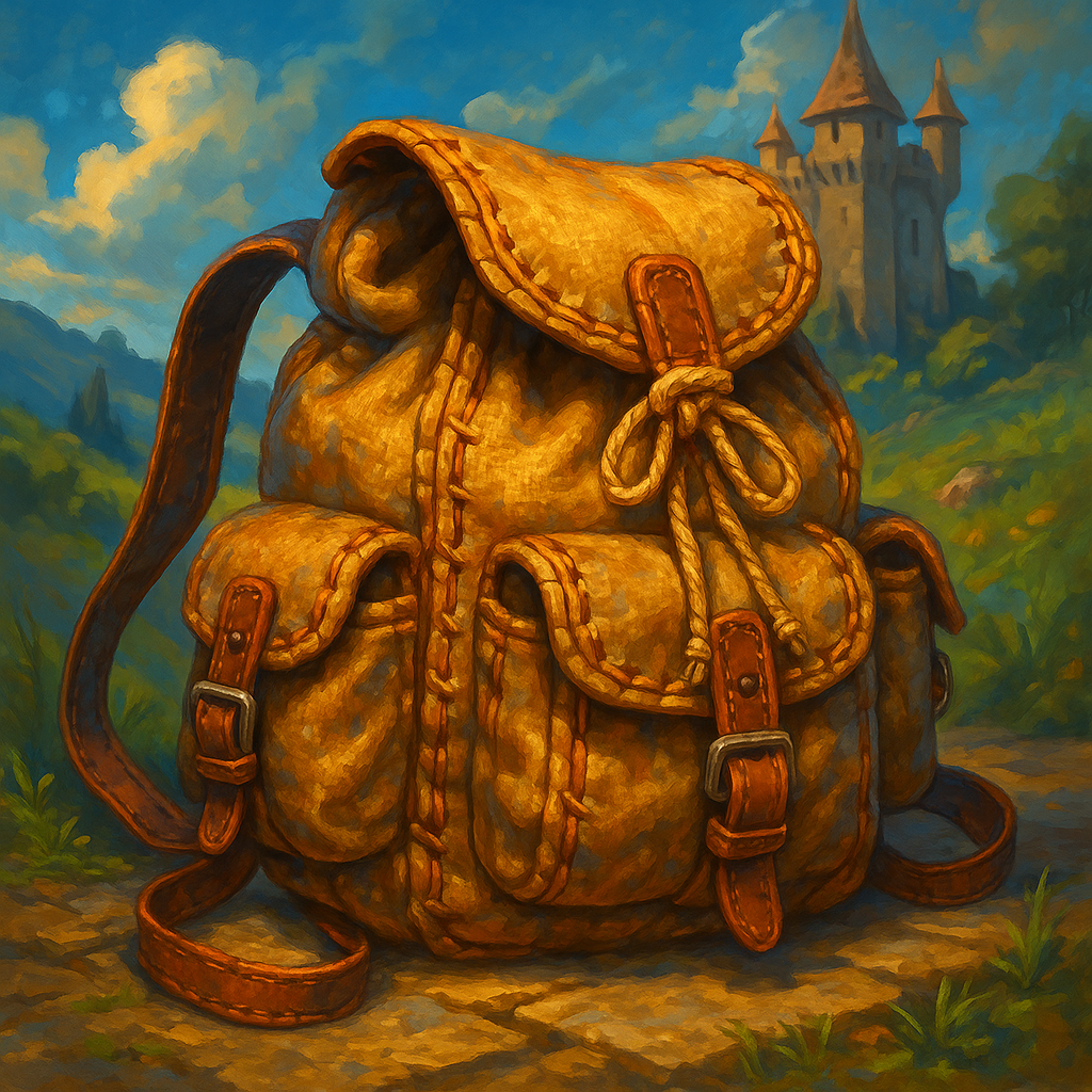 Illustration de Sac à dos en toile de jute - Sac