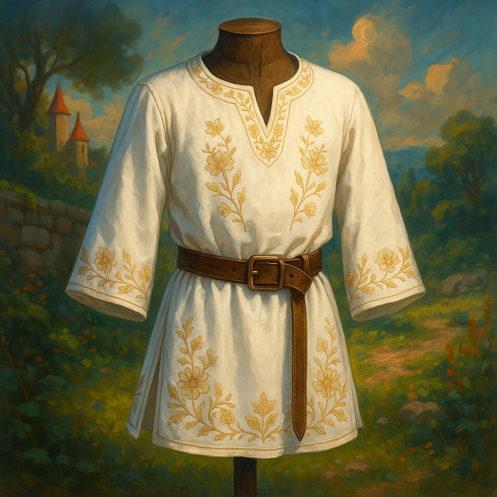 Illustration de tunique de lin blanc - Tunique